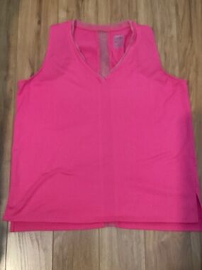 Lucky in Love Vibrant Pink V-Neck Athletic Tank
